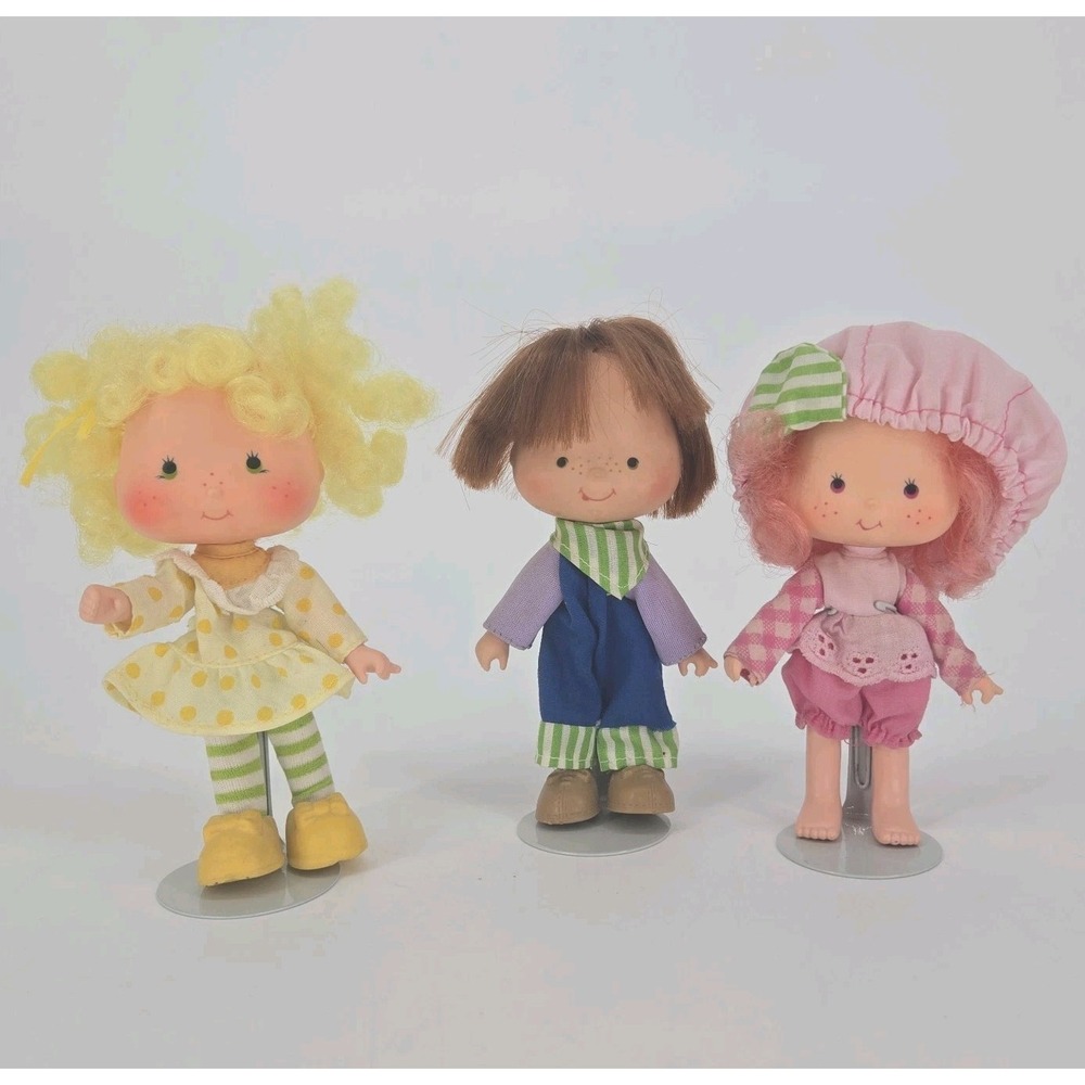 Kenner Vintage Strawberry Shortcake Dolls Lot 1979 Lemon Huckleberry Raspberry